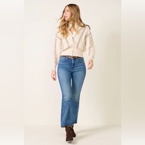 Good American Indigo Blue Soft Tech High-Rise Standard Kick Flare Jeans 2/26